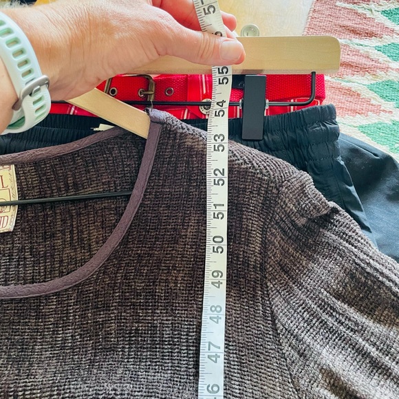 Vintage Knit Neil & David Patchwork Mixed Fabric Brown Midi Dress - Picture 8 of 8